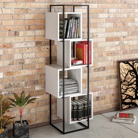 Estante Prada – Preto e Branco – 52x160x38 cm