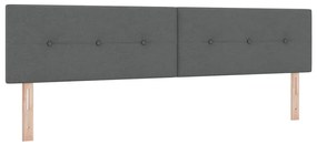 Cama Box com Colchão vidaXL Cinza Escuro 200x200 cm Tecido