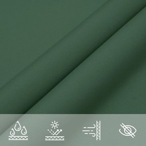 Para-sol vela tecido oxford triangular 3,6x3,6x3,6 m verde-esc.