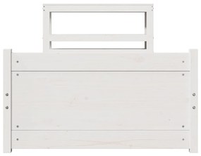 Estrutura de cama c/ cabeceira sem colchão 90x200 cm branco