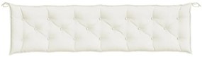 Almofadões banco jardim 2pcs 200x50x7cm mesclado tecido creme