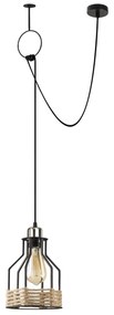 Candeeiro Suspenso Fiko – Preto – 77 x 17 cm