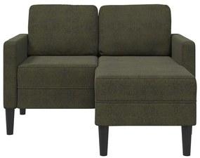 Sofá 2 lugares com Chaise em L 125 cm couro artificial