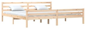 Estrutura de cama sem colchão 200x200 cm madeira maciça