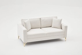 Sofá de 2 Lugares Berlin – Creme Dourado – 180x83x91 cm