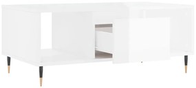 Mesa de centro 90x50x36,5 cm derivados madeira branco brilhante