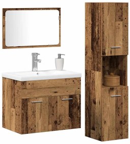 Conjuntos Outros 3 pcs Madeira Antiga 30 x 30 x 130 cm