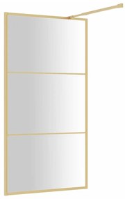 Divisória de chuveiro 100x195 cm vidro transparente ESG dourado