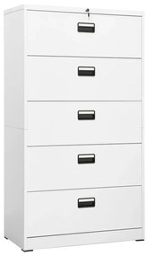 vidaXL Arquivador 90x46x164 cm aço branco