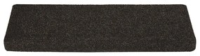 Tapetes de escada autoadesivos 30 pcs 65x21x4cm castanho-escuro