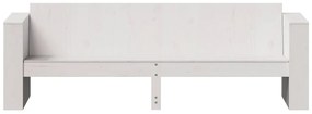 Sofá de 3 lugares para jardim 189x60x62 cm pinho maciço branco