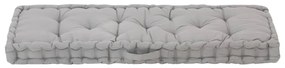 Almofadão p/ móveis de paletes algodão 120x40x7 cm cinzento