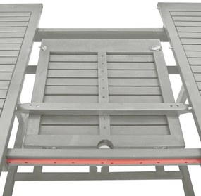 5 pcs conjunto de jantar jardim madeira acácia maciça cinzento