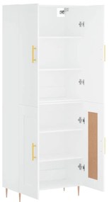 Armário alto 69,5x34x180 cm derivados de madeira branco