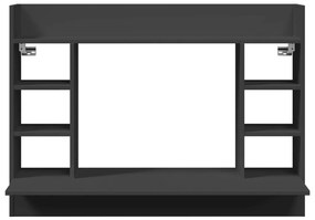 Secretária de parede 105x48x75 cm derivados de madeira preto