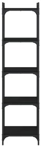 Estante c/ 5 prateleiras 40x30x86 cm derivados de madeira preto