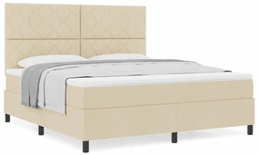 Cama Box Spring com Colchão Creme Super King Tecido