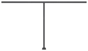 Toldo retrátil manual com LED 450x350 cm antracite