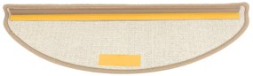 Tapete/carpete para degraus 15 pcs 65x21x4 cm cinzento/castanho