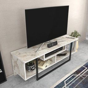 Móvel TV Asal – Branco/Preto – 120x35,2x40,2 cm
