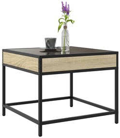 Mesa de centro luzes LED Infinity 50x50x41 cm carvalho sonoma