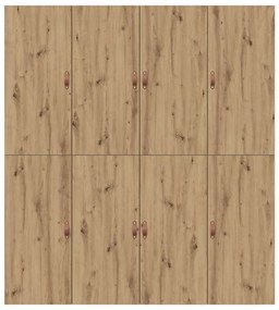 Cama de Armazenamento Carvalho Artisan 200x200 cm