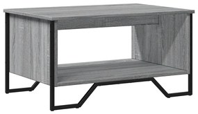 Mesa de centro 75x51x40 cm derivados de madeira cinzento sonoma