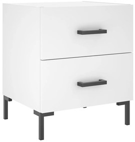 Mesas de cabeceira 2 pcs 40x35x47,5 cm deriv. de madeira branco