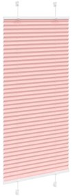 Rosa Plissada Cega 65x150 cm Largura Tecido 64,4 cm Poliéster
