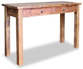 vidaXL Mesa consola madeira de mogno maciça 123x42x75 cm
