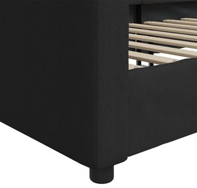 Sofá-cama 90x200 cm tecido preto