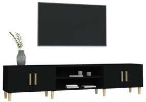 Móvel de TV 180x31,5x40 cm derivados de madeira preto