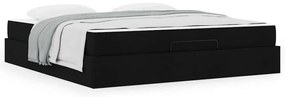 Estrutura da Cama Outros com armazenamento Preto 180 x 200 cm tecido