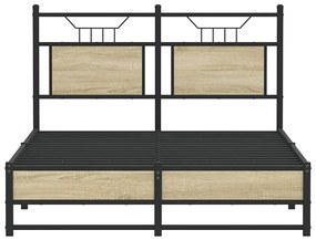 Estrutura cama s/ colchão derivados de madeira carvalho sonoma