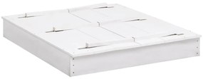 Caixa de areia 95x90x15 cm madeira de abeto branco