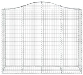 Cestos gabião arqueados 4pcs 200x50x160/180cm ferro galvanizado
