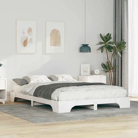vidaXL Estrutura de cama de chão Branco 140 x 210 cm madeira