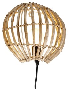 Candeeiro de parede rústico em bambu - Canna