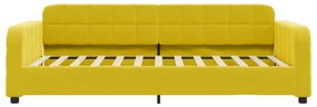 Sofá-cama 90x200 cm veludo amarelo