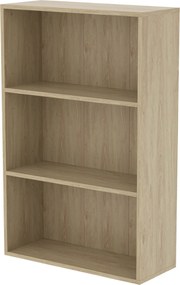 HOMCOM Estante de armazenamento com 3 compartimentos e prateleira ajustável, 60 x 24 x 93 cm, madeira natural | Aosom Portugal