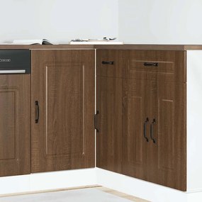 vidaXL Armário baixo de cozinha Kalmar madeira de carvalho castanho