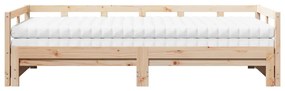 Sofá-cama com gavetão e gavetas 90x200 cm pinho maciço