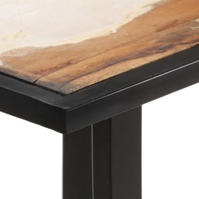 Mesa de jantar 140 cm madeira recuperada maciça