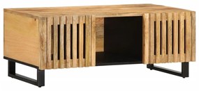 vidaXL Mesa de centro 100x55x40 cm madeira de mangueira áspera maciça
