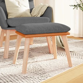 vidaXL Apoio de pés45x29,5x35cm tecido/couro artificial cinzento-claro