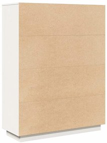 Aparador alto 89x34x116,5 cm madeira de pinho maciça branco
