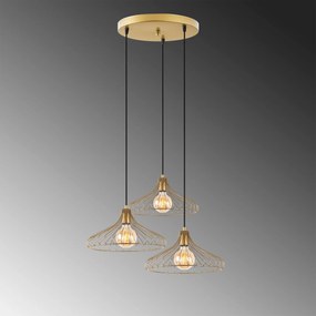 Lustre Depay – Dourado Brilhante – 65 x 64 x 120 cm