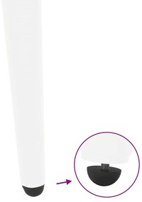 Pés para mesa de centro cônicos 4 peças, branco, 30-31 cm, aço