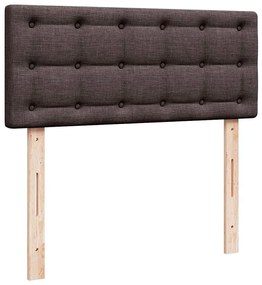 Cama com molas/colchão 120x200 cm tecido castanho-escuro