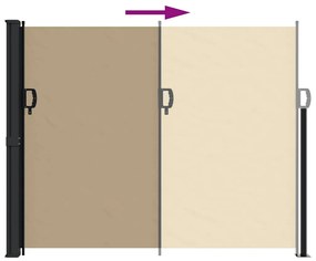 Toldo lateral retrátil 160x600 cm bege